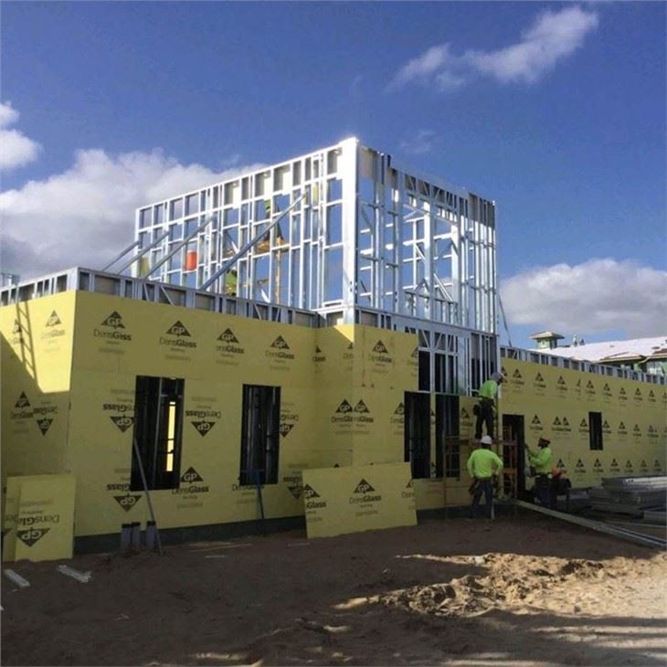 light gauge steel prefab house living villa